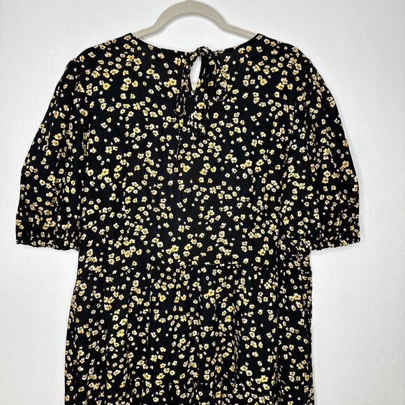 Who What Wear Floral Puff Sleeve Linen Blend Maxi Dress Size XXL NWOT - Picture 7 of 9